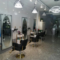 Tide shop barber shop mirror table single-sided wall hanging LED strip light Hair salon special hair mirror Simple hair cut European style