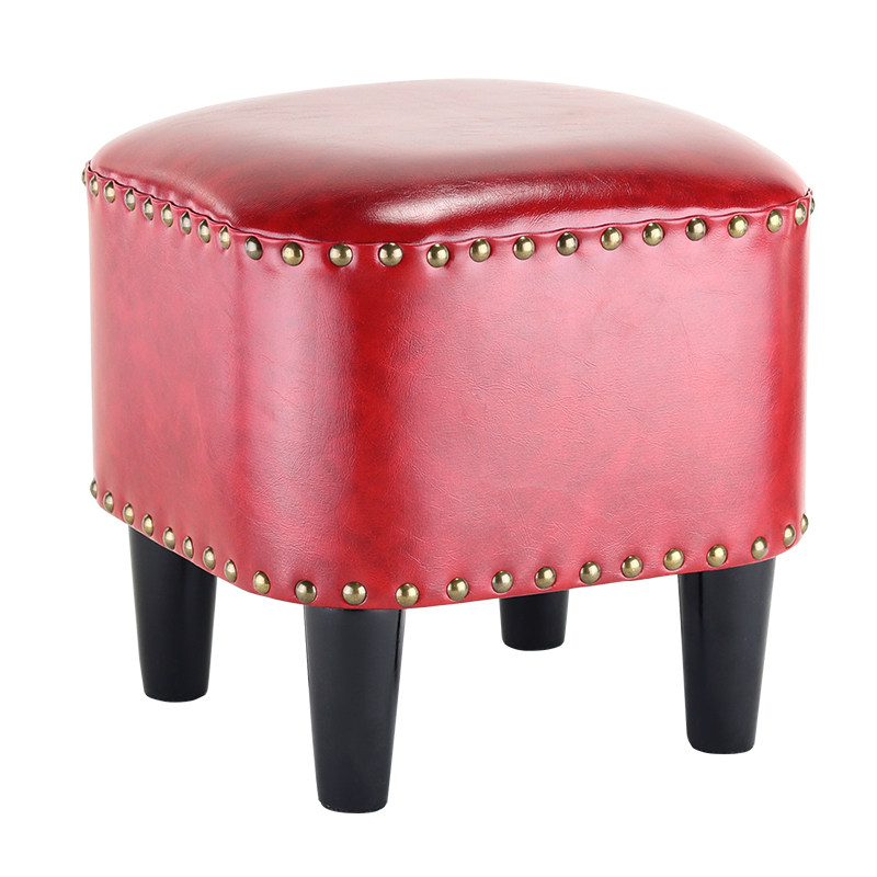 langduo low stool american sofa leather pier shoe stool household children's small stool