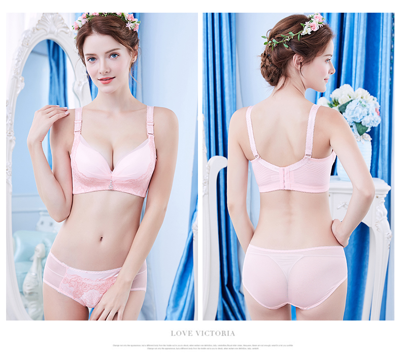 Đồ lót phụ nữ không có vòng thép mỏng tập hợp đô thị điều chỉnh áo ngực trên hỗ trợ dày lên ít phụ nữ áo ngực nhỏ shop thời trang nữ