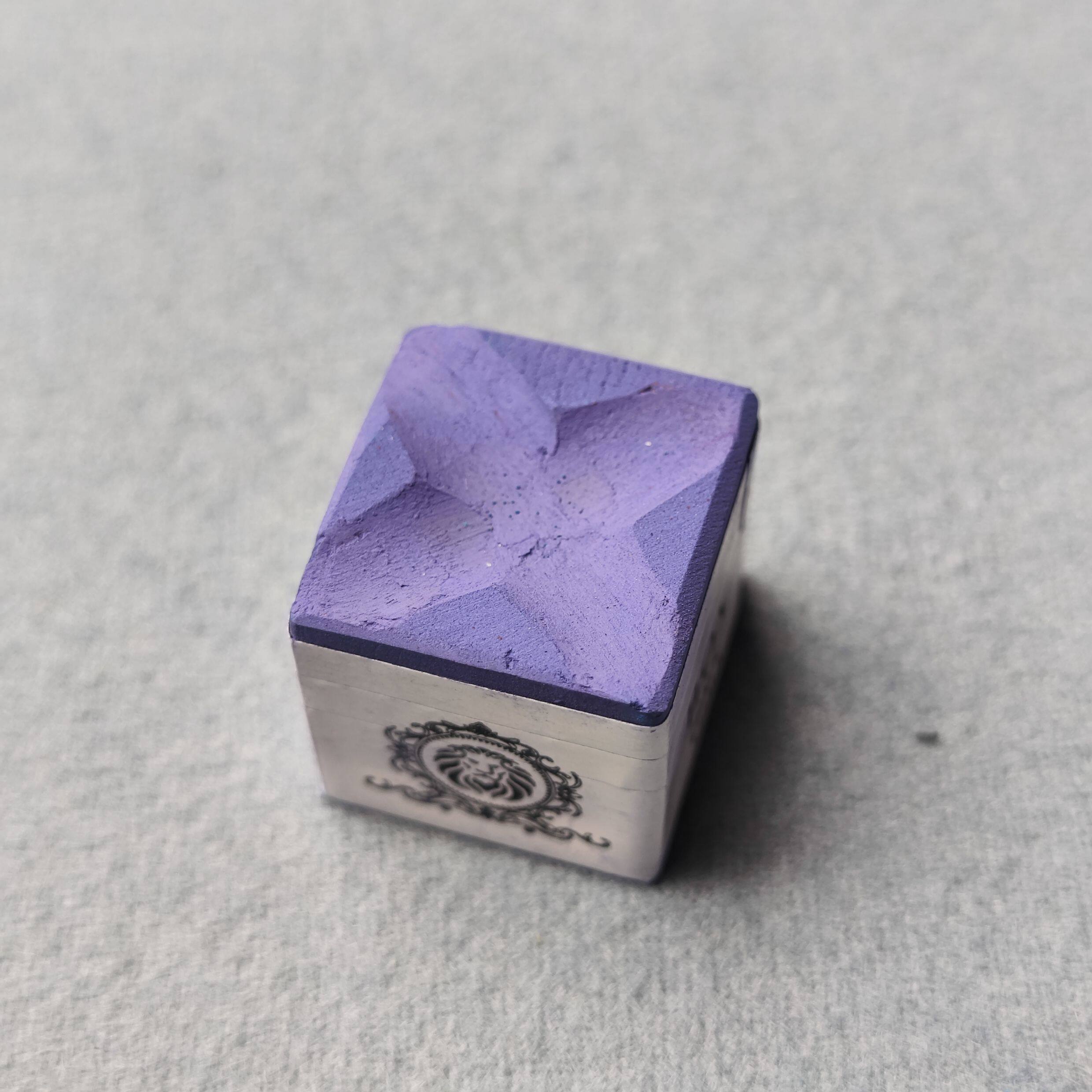 Мел для кия 主播手工磨十字花巧克粉 hr伯威紫粉中八九球