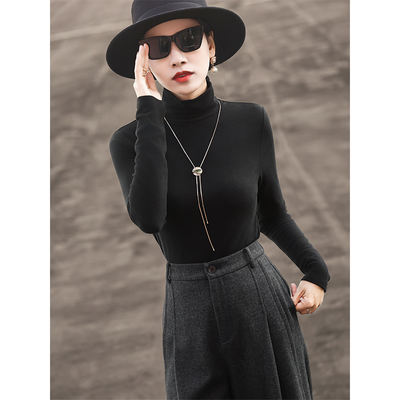 Lancer's new Autumn/Winter 2026 collection features a stylish semi-high neck, paired with a base layer, long-sleeved, thickened, brushed T-shirt top for women