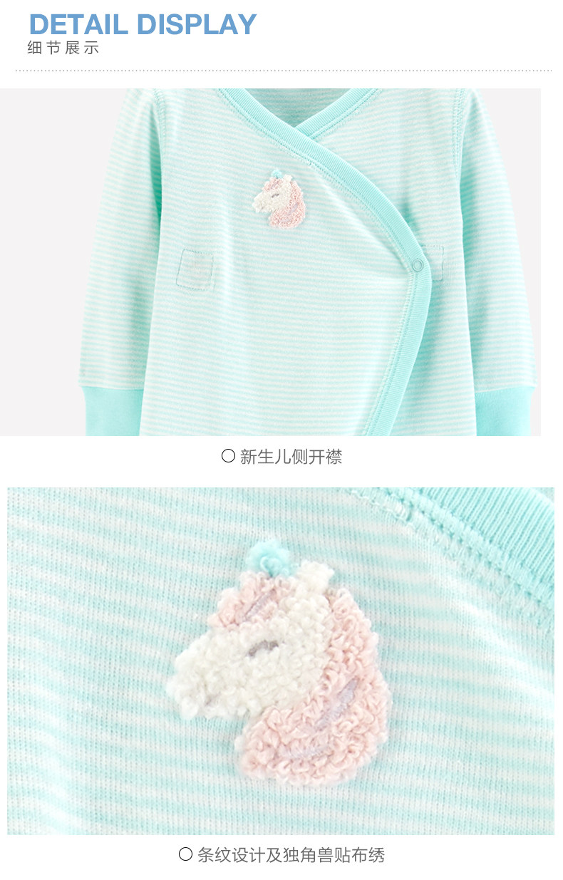美国 卡特 Carters A类标准 宝宝侧开襟连体衣 两件装 图9