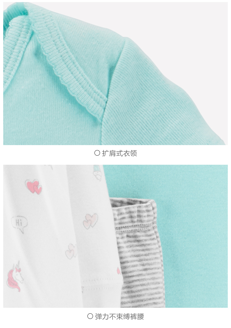 美国 卡特 Carters A类标准 女童连帽开衫+长裤+连裆衣套装 图6