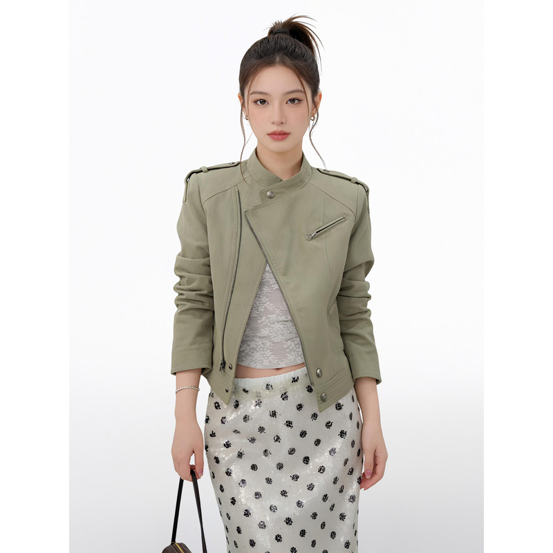 American Retro Workwear Stand-Collar Straight-Shoulder Zipper Jacket for Women, 2026 New Early Spring Design, Unique and Beautiful Coat American Retro Workwear Stand-Collar Straight-Shoulder Zipper Jacket for Women, 2026 New Early Spring Design, Unique and Beautiful Coat