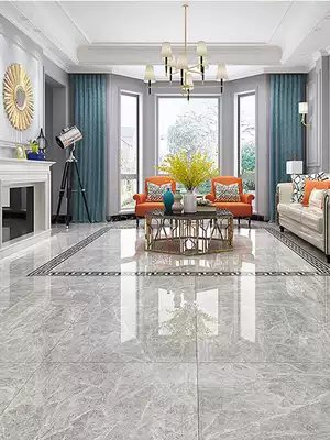 Gray full cast glaze tile 800x800 living room new full-body marble floor tile Corridor wall tile vitrified brick
