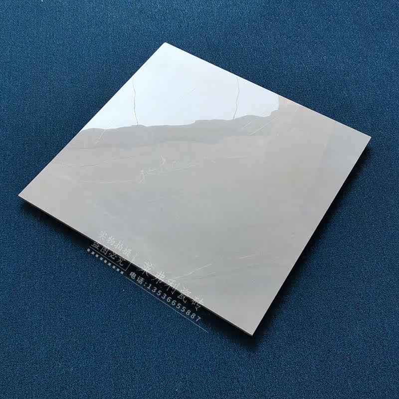Foshan gray full body marble tile 800x800 living room aisle floor tile balcony non-slip wear-resistant floor tile