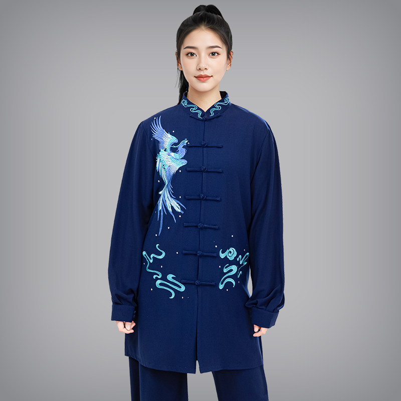 高端重工刺绣太极服:龙凤呈祥,晨练新风尚!🥋 -太极服-淘宝百科网