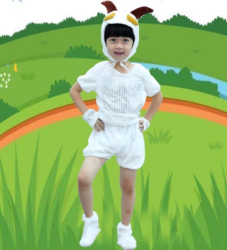 Trang phục biểu diễn động vật cho trẻ em Trang phục múa cừu Trang phục biểu diễn sói xám lớn Trang phục biểu diễn cho trẻ em thỏ trắng shop quan ao baby