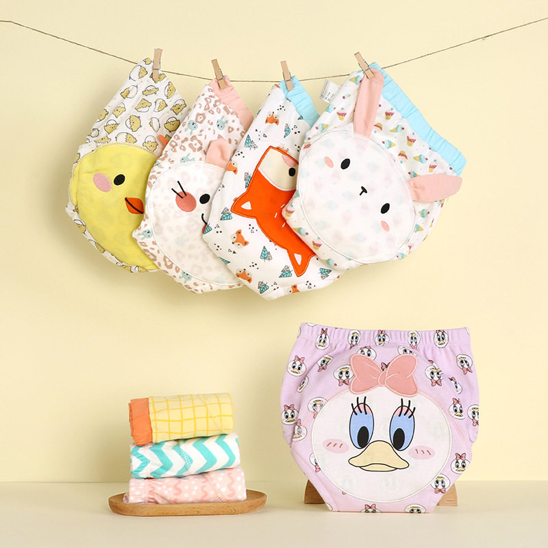 Baby training pants Children 6 layers Gauze Learning Pants Waterproof urinals pants baby like toilet washable diaper pants Anti-leakage