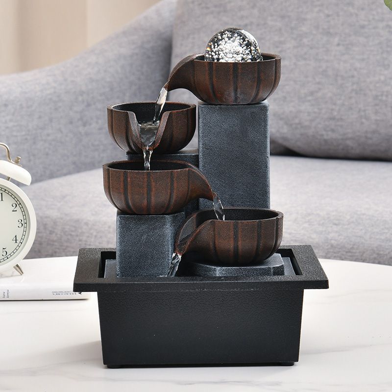Small Flowing Water Fountain for Living Room, Wealth-Attracting Feng Shui Wheel, Desktop Circulating Water Decoration, Office Wealth-Generating Feng Shui Ball Ornament Small Flowing Water Fountain for Living Room, Wealth-Attracting Feng Shui Wheel, Desktop Circulating Water Decoration, Office Wealth-Generating Feng Shui Ball Ornament