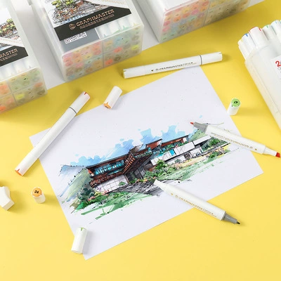 Двусторонний детский маркер, художественная акварель, мелки, комплект для школьников, ручная роспись