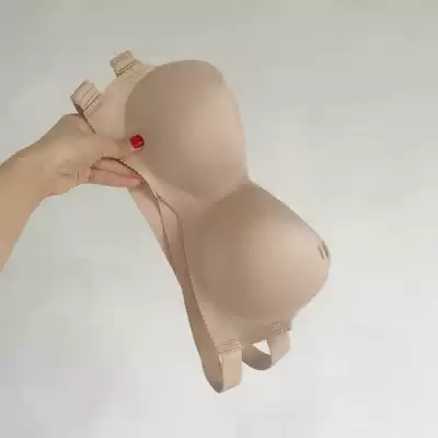 AY To films small chest strapless non-slip underwear gathers on top To hold a thin beautiful back without steel ring invisible bra