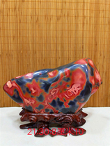 Exquisite stone Madagascar blue chalcedony agate original stone ornamental stone mineral crystal home strange stone ornaments