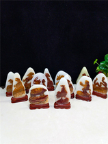 Exquisite strange stone twelve Zodiac Afghan jade stone carved red jasper natural stone ornamental stone