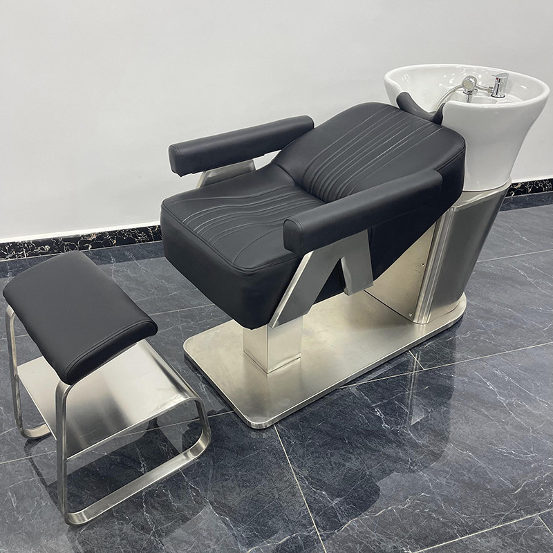 Day Style Soft Pillow Comfort Bunk Bed Hair Salon Special Half Lying Flush Bed Light Lavish Stainless Steel Beauty Hair Shop Tide-Taobao