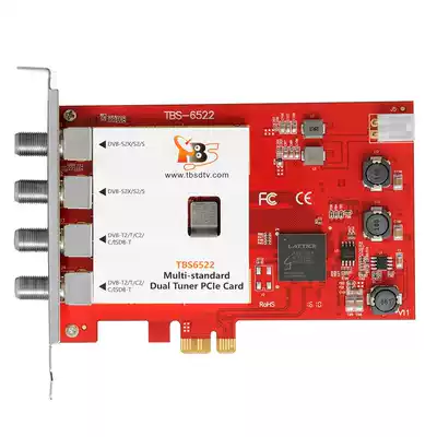 TBS 6522 DVB-S2X S2 T2 C2 ISDB-T Multi-standard universal dual-input digital TV card