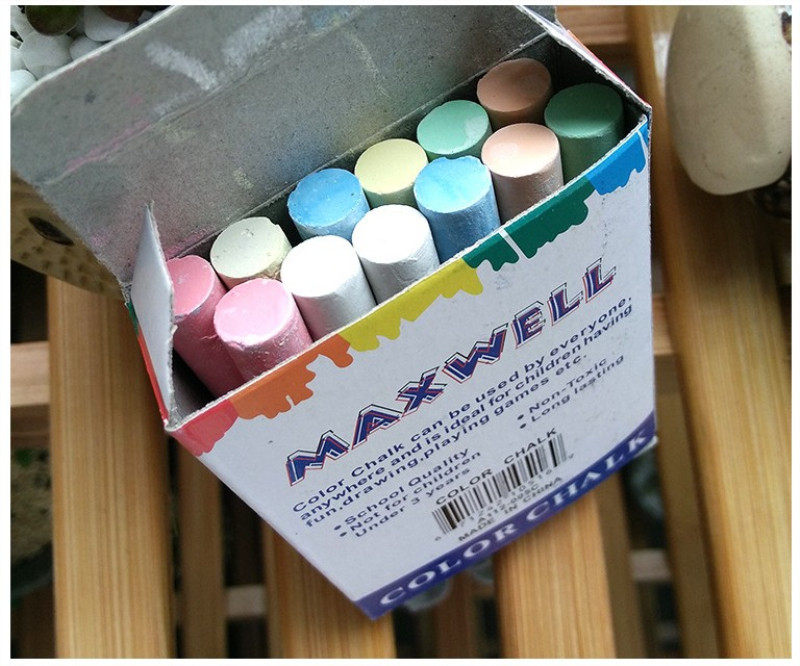 Color white chalk blackboard special teaching utensils Children's school supplies School chalk 12 5 colors