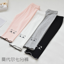 Girls leggings babys thin cropped pants safety pants pants girls summer outer wear anti-lighting childrens shorts