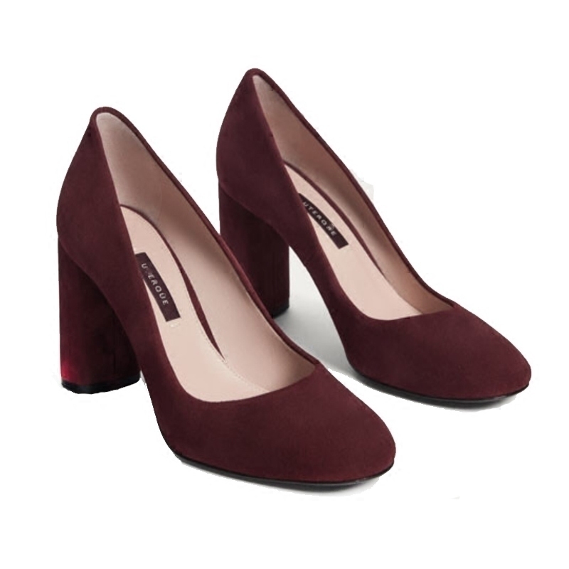 2026 Winter New Women's Shoes Elegant Chunky Heel Round Toe Mid-Heel Single Shoes Work Shoes Interview Professional Flight Attendant High Heels