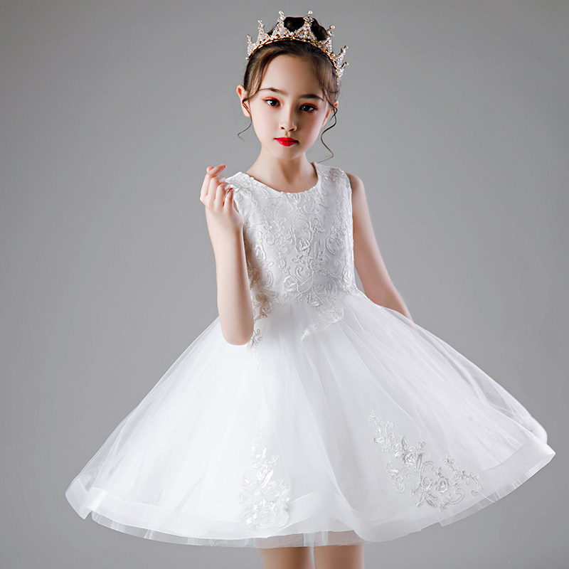 Girl Princess Dress Fluffy Yarn Foreign Air Birthday Princess Evening Gown Flowers Dresses Dresses Children Dresses Dress Dress Gig-Taobao