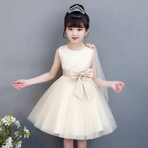 Girls summer dress 2021 New Korean version of summer childrens net gauze princess dress foreign girl skirt