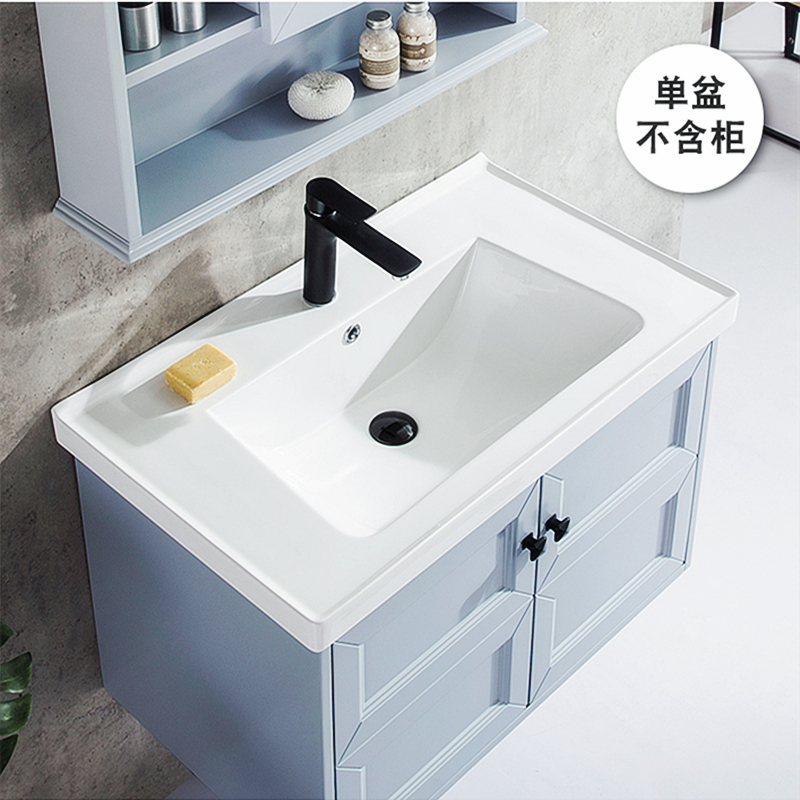 Semi-embedded single sink integrated ceramic bath cabinet basin pool Makeup Room Wash Wash Face Home Wash Wash Basin ceramic