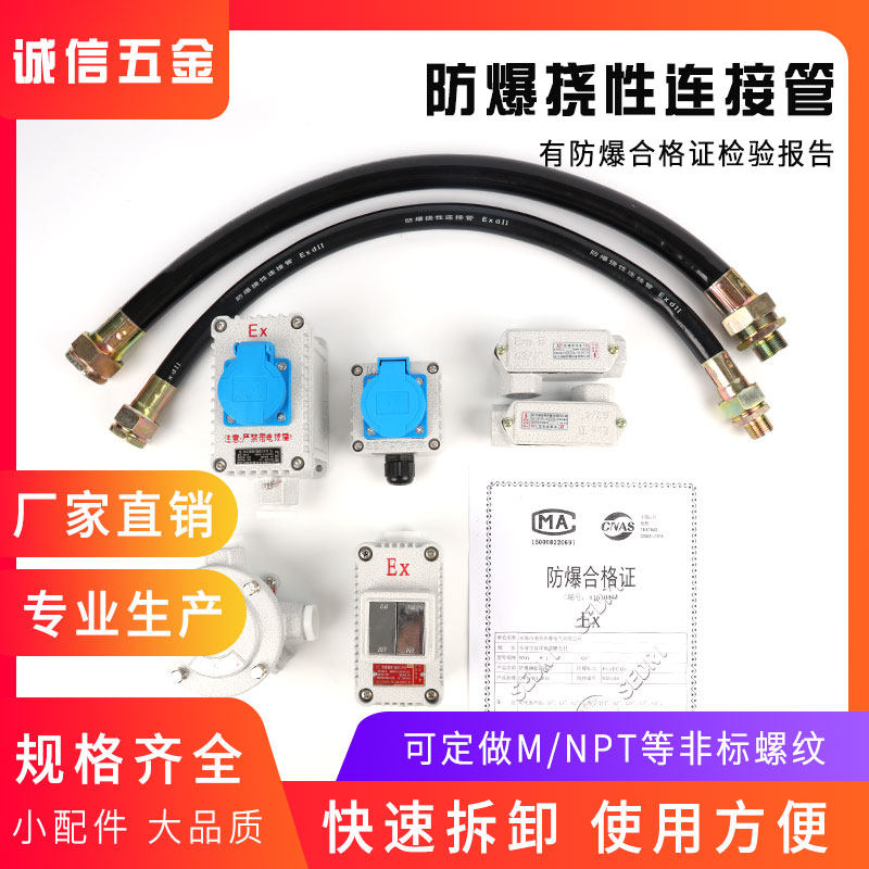 Boutique BNG explosion-proof hose 4 points flexible connecting pipe DN15DN20 explosion-proof threading pipe 6 points explosion-proof flexible pipe