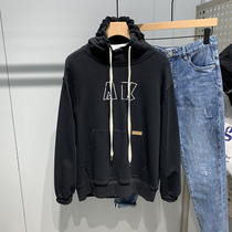 Spring letter printed necropolis male Chaodins surges overfire even cap jacket design sensation Little crowdsourced wind loose hoodie