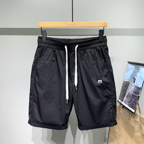 Embroidery Tightness Waist Sports Casual Shorts Male Youth Summer Thinness Outside Wearing Tide Cards Loose Fashion Fitness Gym Pants