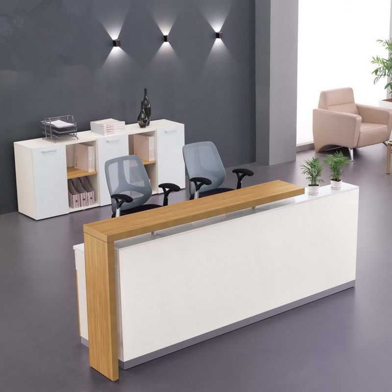 Ningbo Front Desk Reception Desk Brief Modern Front Desk Desk Welcome Bentdesk Service Shop Front Desk Milk Tea Shop Cashier Counter