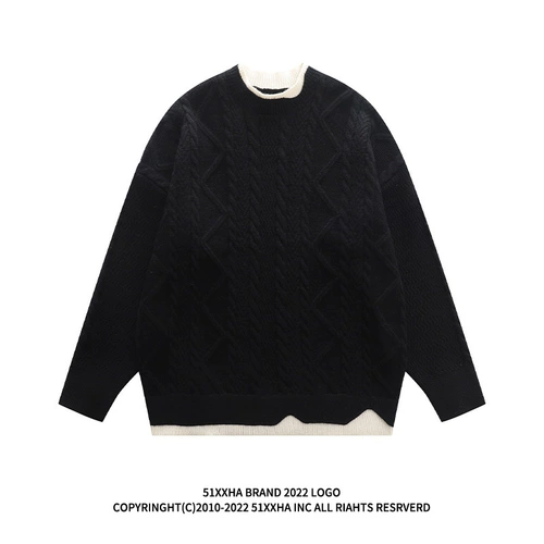 Цветной зимний свитер, дизайнерский трикотажный красный комплект, в американском стиле, тренд сезона