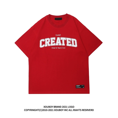 Футболка с коротким рукавом, в американском стиле, свободный крой, оверсайз