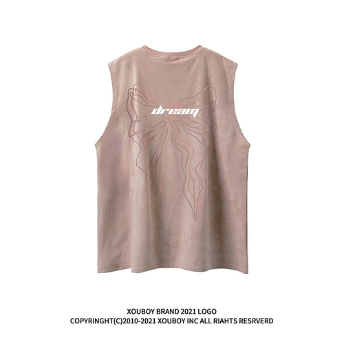 Tide, майка с бантиком, футболка в стиле хип-хоп для спортзала без рукавов, в американском стиле, свободный крой