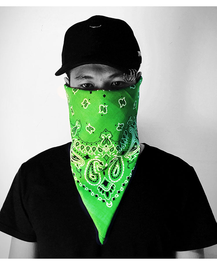 Bờ Biển phía tây cổ điển điều hoa lớn hip hop vuông hip-hop ngoài trời khăn trùm đầu nút tai nam giới và phụ nữ hiển thị mặc khăn vuông khăn ống thể thao đa năng