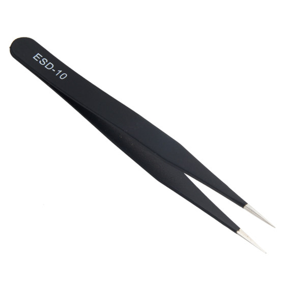 不锈钢防静电镊子电子厂专用维修工具燕窝挑毛尖头夹子家用捏子小