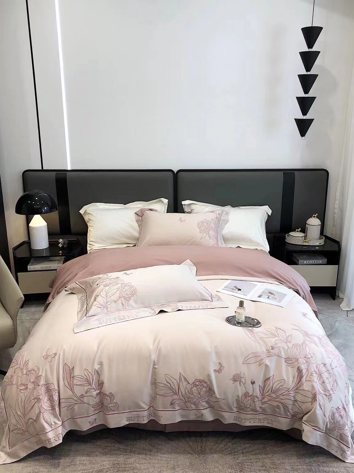 Designer's small fragrance long wool embroidery four pieces of autumn and winter new