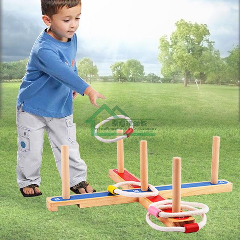 Kindergarten children's outdoor sensory integration equipment program throwing toys early education center activities animal ring game