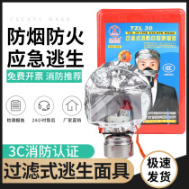 Weijixing fire mask fireproof anti-gas and anti-smoke full face protective mask 3C household hotel self-rescue respirator