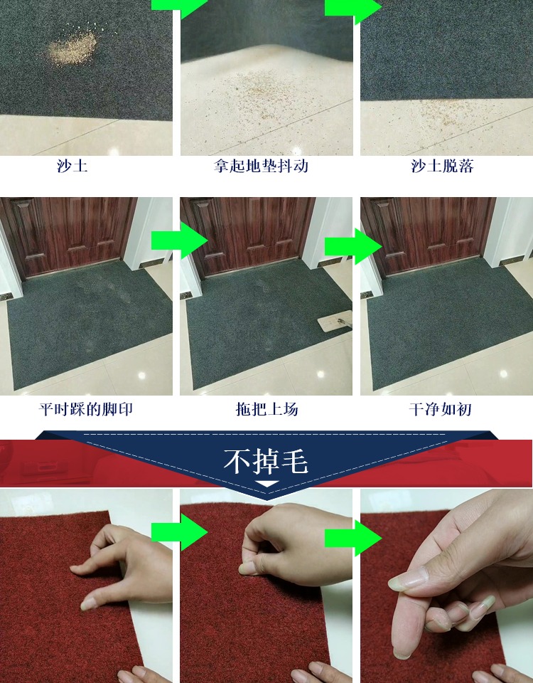 Cửa ra vào nhà cửa có thể cắt không trượt thảm thảm cửa và dầu thấm cửa bếp cửa hàng thảm cho tùy chỉnh - Thảm sàn thảm đá thấm nước