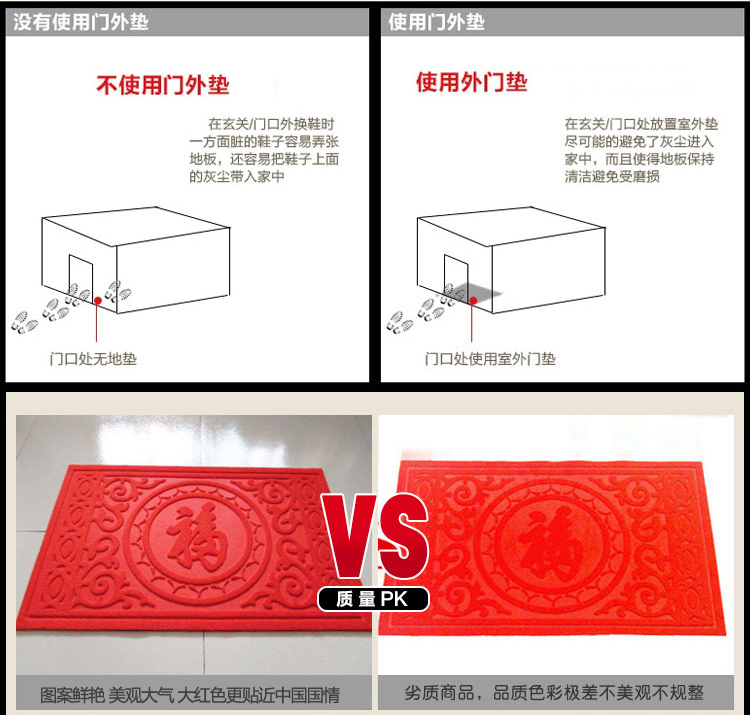 thảm cửa nhà trệt tấm thảm chùi chân không trượt mat chà thảm chùi chân đất pad thấm ở phía trước của tấm thảm phòng tắm nhà - Thảm sàn thảm lau chân đẹp
