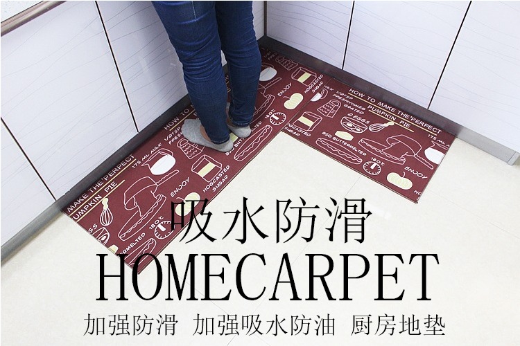 Chống trơn trượt dầu thảm bếp bếp thấm thảm thảm thảm dân cư bếp kéo dài pad trượt pad phòng ngủ - Thảm sàn xốp nền nhà