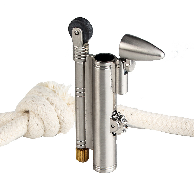 HY-680 sáng tạo mới lạ kim loại chống gió bánh xe dầu lửa nhẹ hơn hoài cổ cũ dầu lửa nhẹ hột quẹt bật lửa