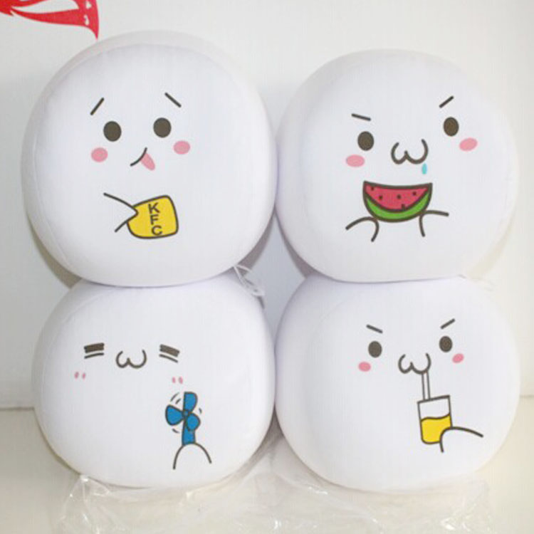 Cute Kaomoji Pillow Anime Surrounding Fried Chicken Dumpling Expression Pillow Send Friends Classmates Birthday Gifts