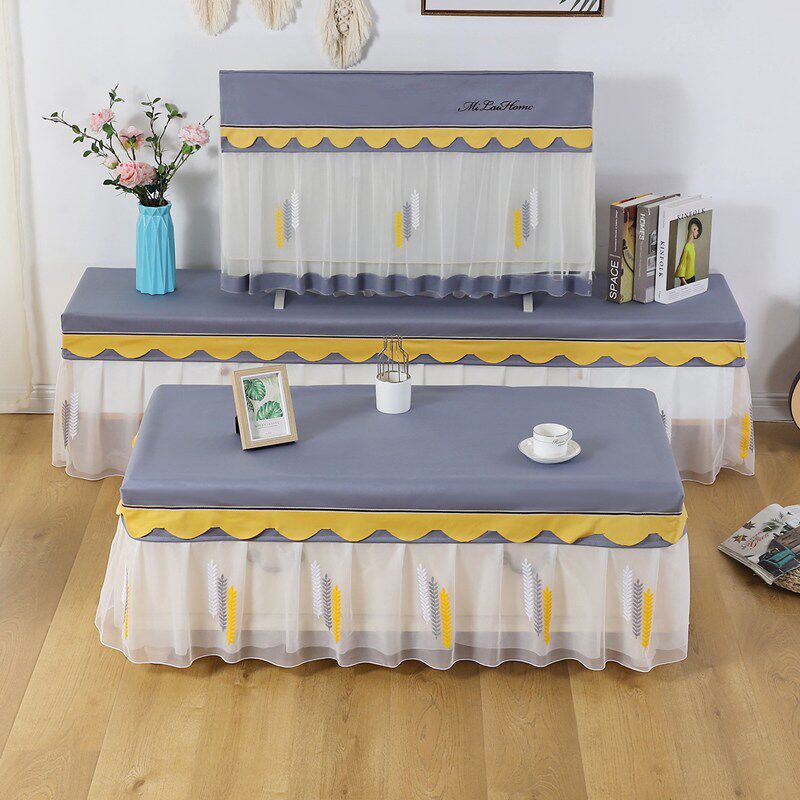 LCD TV cover dust cover lace wall hanging boot do not take TV cabinet cover cover coffee table cover cover tablecloth cover tablecloth