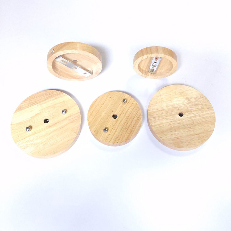Direct sales solid wood chassis pendant lamp wall lamp round base disc suction top disc accessories hanging plate lamps accessories DIY engineering