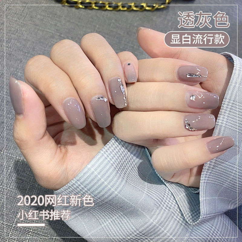 Nail Art 2020 new net nổi tiếng cuốn sách nhỏ màu đỏ phổ biến chương trình trắng băng màu trong suốt sơn móng tay sơn móng tay đặc biệt - Sơn móng tay / Móng tay và móng chân