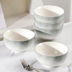 10-Piece Set of Bowls with Underglaze Color Rice Bowls For Home 2025 New arrival High-End Ceramic Tableware Noodle Bowls