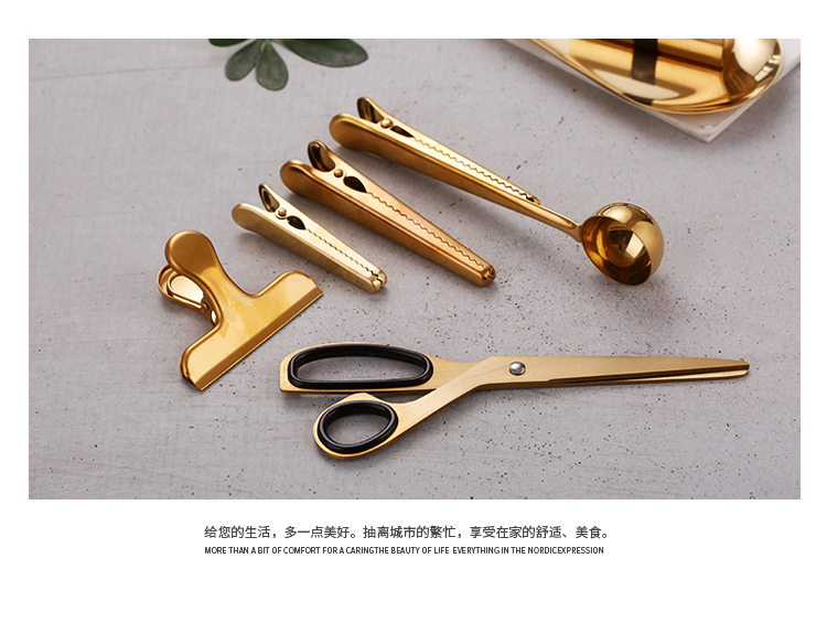 Sứ nên được thép không gỉ mạ vàng đồ dùng cà phê Đan Mạch với cùng một muỗng cà phê khay clip kéo loạt vàng địa phương bình pha cà phê thông minh