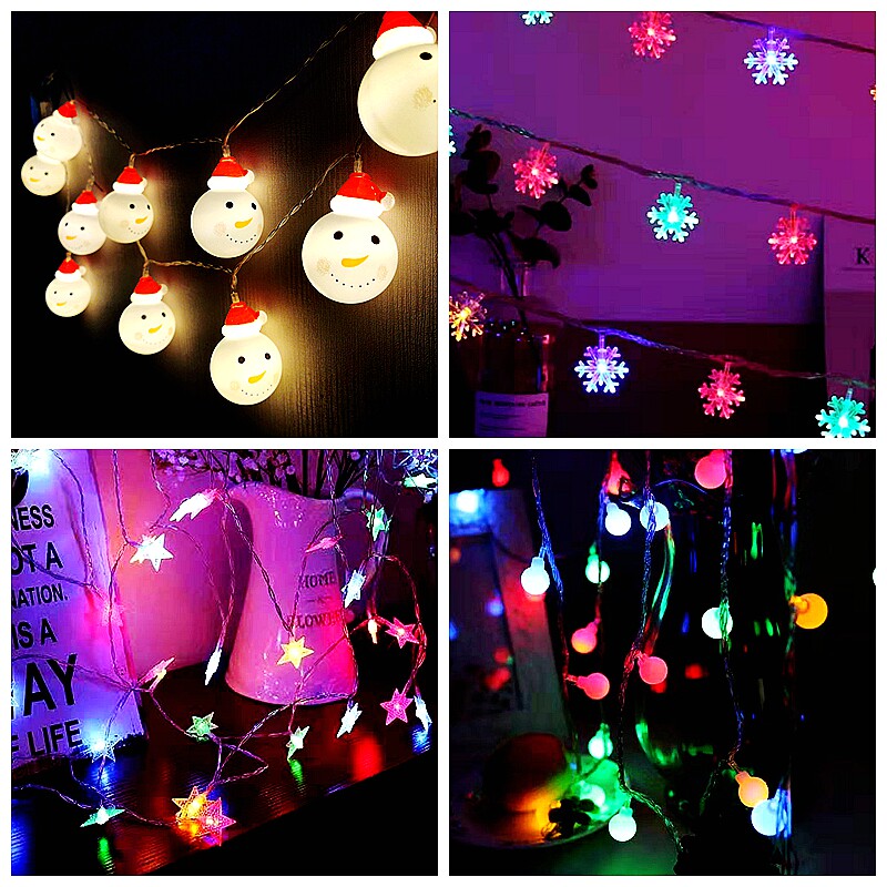 Festival dress with seven colorful flashes of colorful colorful lights strings Full Star mall Shop Window Shop Background Arrangement