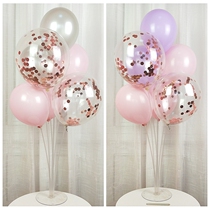 Net red wedding transparent sequin balloon table floating creative birthday proposal confession balloon tree bracket column Road introduction